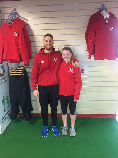 Megan pictured with Neil Barrett from FitHub Letterkenny where Megan trains