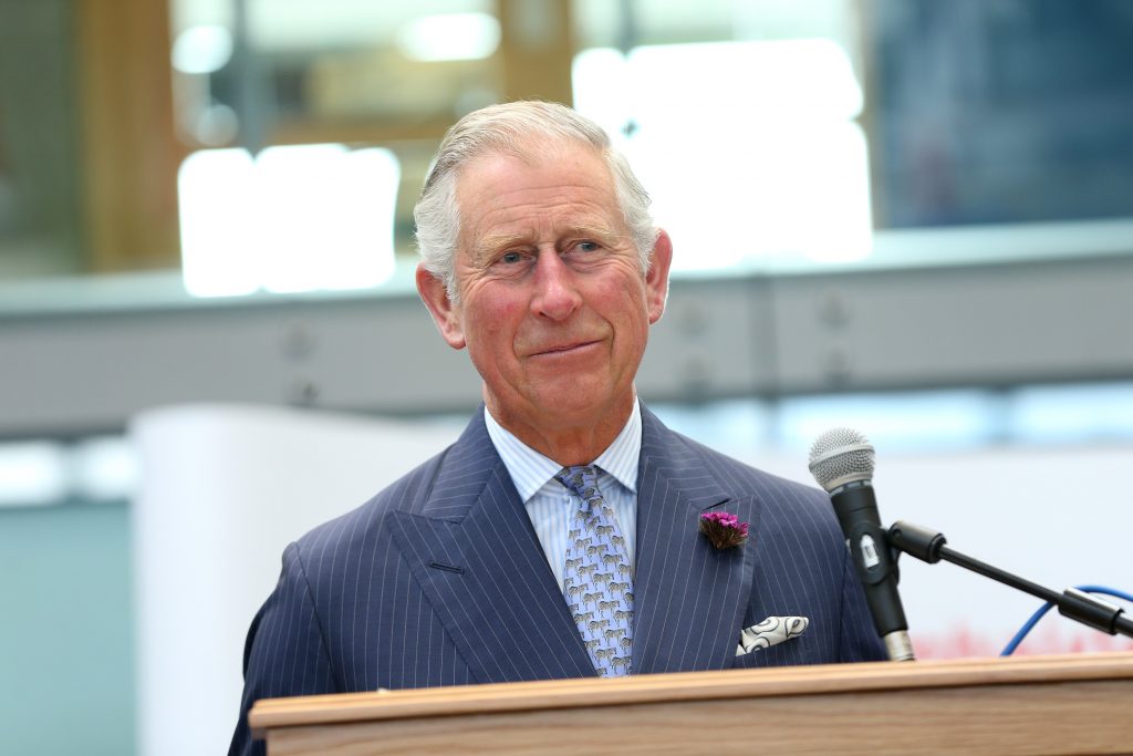 25/05/2016 NO REPRO FEE, MAXWELLS DUBLIN, IRELAND Visit to Ireland by The Prince of Wales and the Duchess of Cornwall. Donegal, Ireland. Pic shows HRH The Prince of Wales speaking to students at Letterkenny Institute of Technology in An Dánlann Sports Centre PIC: NO FEE, MAXWELLPHOTOGRAPHY.IE