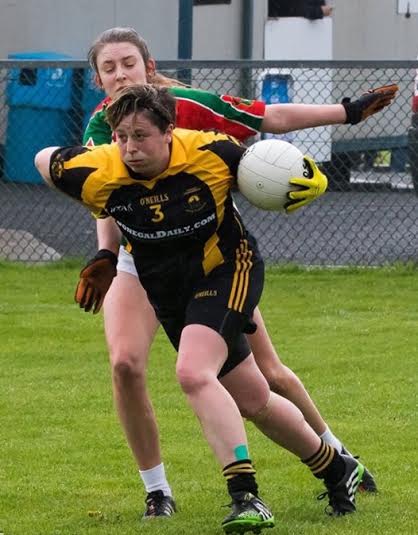 Catherine in action for St Eunan's