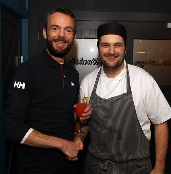 John O Donnell from E and B Foods,  with head chef Mark Greer at the opening of backstage in Letterkenny.