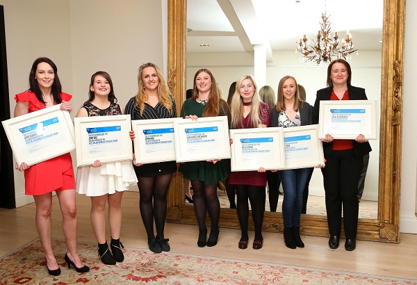 Ciana (center) with the other recipients of the Intel Women in Technology Award