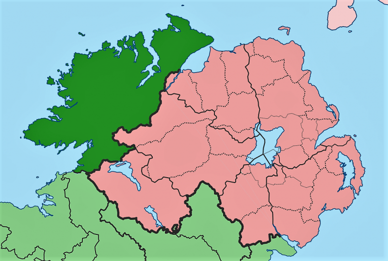 Island Of Ireland Location Map Donegal.svg  800x539 