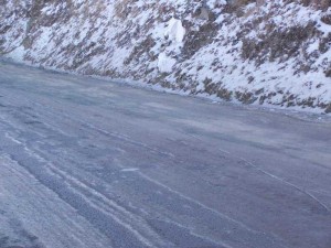 ice on roads 
