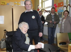 Irelands oldest voter Katie McMenamin