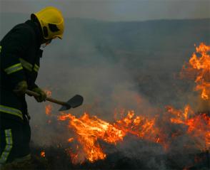 gorse fire in Bunbeg