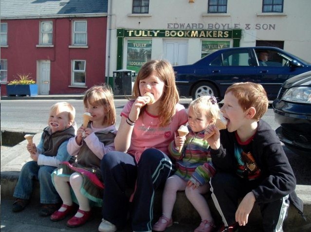 Madeleine (second from left) on her last trip to Donegal before she disappeared. 