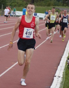 Karl Griffin winning the 800m at Santry on Friday evening in an impressive time of 1min 50.97secs