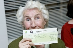Kathleen McLoughlin who was one of the Donegal people who scooped the jackpot lotto!