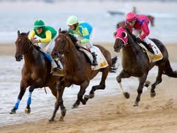 horse racing on beach
