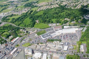 Letterkenny Shopping Centre Roundabout.  Photo:- Clive Wasson