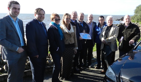 Left to Right: Councillor Jack Murray Deputy Padraig McLaughlin Dr Bernie Lafferty MEP Martina Anderson Deputy First Minister Mr Martin McGuinness Enda Craig (CFCE) Dr Don McGinley Thomas Farren (CFCE) Dan McGuinness (CFCE) Mr Terry Crossan (Loughs Agency)