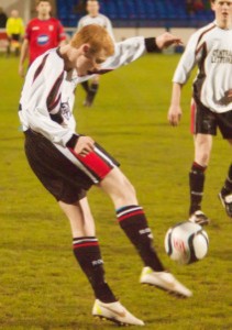 Gorman in action for Letterkenny Rovers before he departed for Stevenage Borough last summer. 