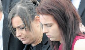 Tragic Shannon comforts mum Lorraine at sister Erin's funeral before she took her own life.
