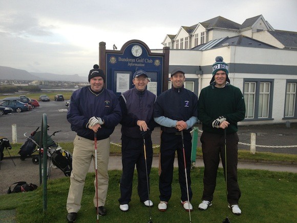 Captains fourball l-r. Sean Boyle, Jim Mc Glynn, Paddy Mc Daid, Gearoid O Dochartaigh