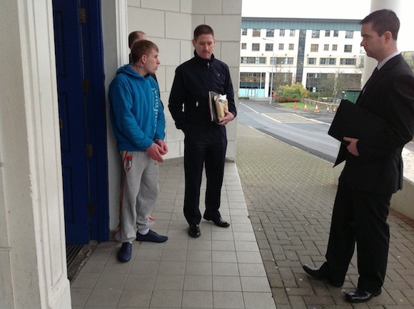 Matthew Lafferty (left) freed on bail.