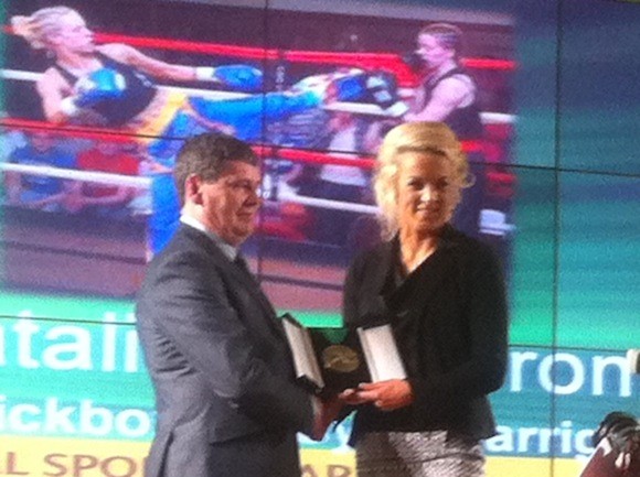 Natalie McCarron wins the martial arts award