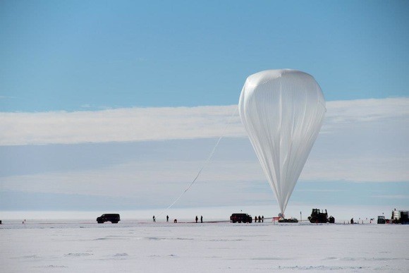 The Super Tiger Balloon getting ready for its release