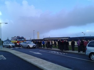 The scene at Rosses Community School. Picture by Elaine McCallig. 