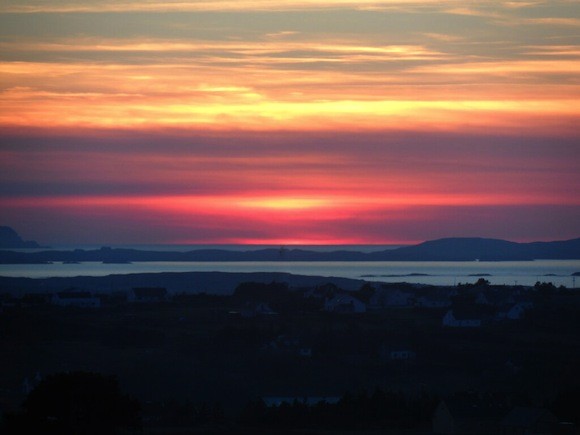 Sunset over Gaoth Dobhair by Patricia Ferry