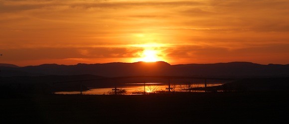 SUNSET OVER MULROY BRIDGE By Michael Doherty