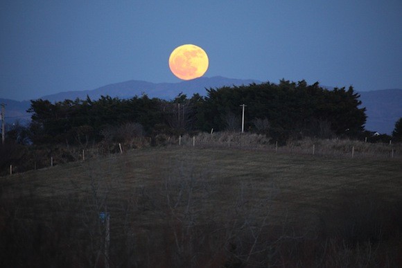 Moonrise last evening near Biddys O'Barnes,  Barnesmore from Kate Kelly Slevin
