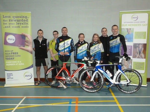 Tri Club members with Aura Staff at Launch