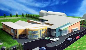 An artist's impression of the new Finn Valley Leisure Centre when complete