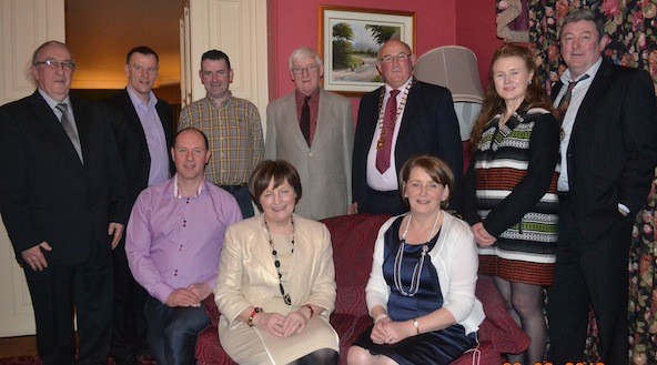 Photoo Back Row (l to r), Colm Toland, Chair Donegal C and C branch TUI, Sylvester Maguire, Hugh McGlynn, Terry McIntyre, Mr Gerry Craughwell, President TUI, Ms Annette Dolan, Deputy General Secretary TUI, Phillip Mulligan. Front Row (l to r) Damien Conlon, Betty McIntyre, Mary Mulligan