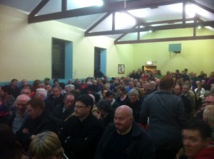 People have held a meeting to support Mr Lafferty