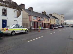Gardai have sealed off an area of Falcarragh Main Street after the attack