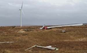 The scene of the turbine crash. donegaldaily.com