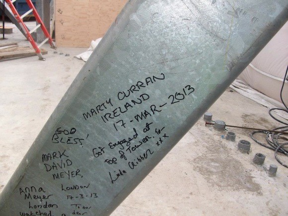 LInda and Marty's proposal will be forever enshrined on the Freedom Tower