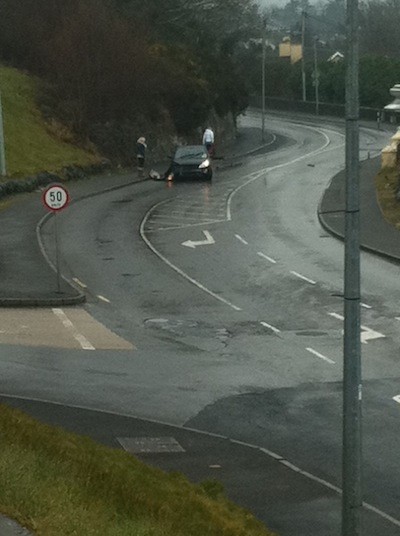 Another car is involved in an accident at Glencar, Letterkenny.