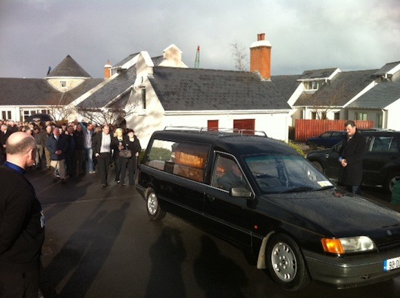 Cllr Culbert's remains are removed from the Donegal Hospice this evening.