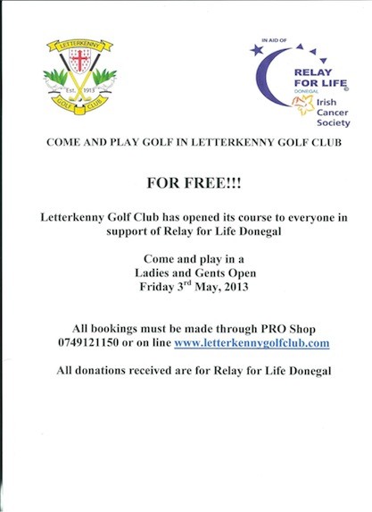 Golf poster re May 3rd