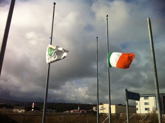 Flags fly at half-mast at the locl council offices in Letterkenny today.