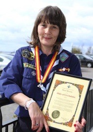 Hazel Brown with her award