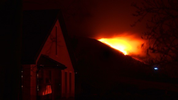 Fire on Fahan Hill - Adam Rory Porter for Donegaldaily.com