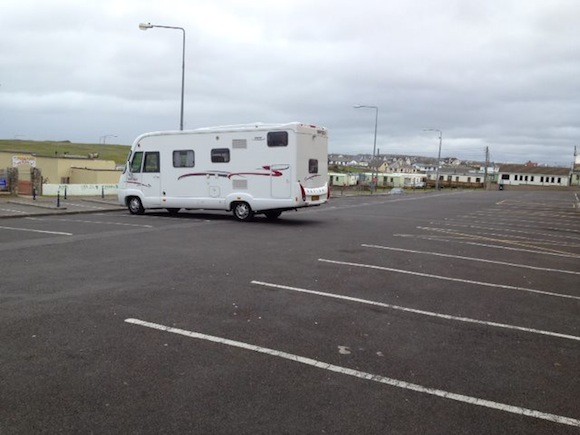 Mark parked his campervan in a completely empty carpark