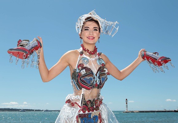 Aoife Porter who represented Junk Kouture in Cannes during the Cannes Film Festival. Aoife is from Scoil Mhuire, Buncrana.