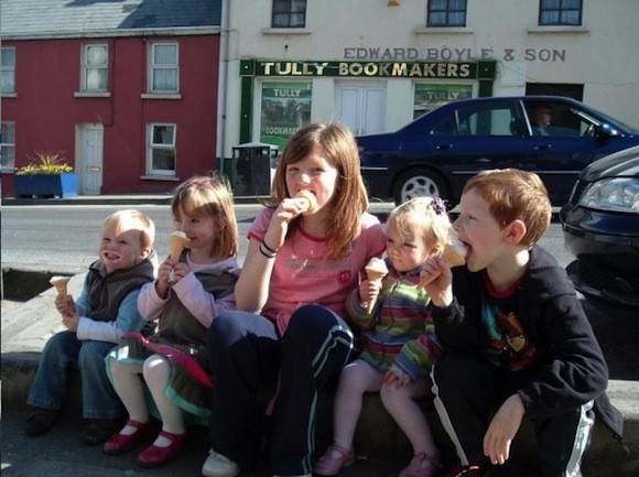 Madeleine in Donegal, pictured second from left in April 2007. She disappeared in Portugal two weeks later