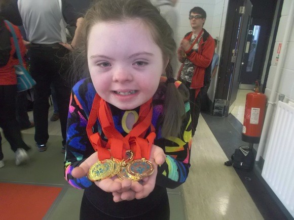 Meg and her medals!