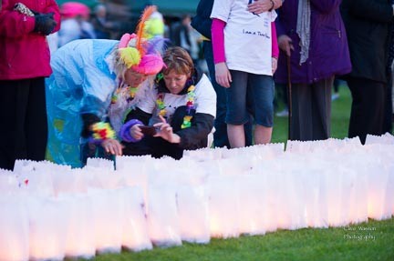 Relay for Life Luminara Ceremony.  Photo:- Clive Wasson