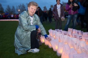 Relay for Life Luminara Ceremony.  Photo:- Clive Wasson