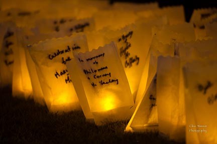 Relay for Life Luminara Ceremony.  Photo:- Clive Wasson