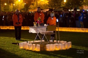 Relay for Life Luminara Ceremony.  Photo:- Clive Wasson