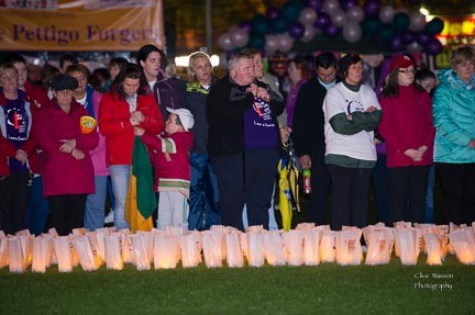 Relay for Life Luminara Ceremony.  Photo:- Clive Wasson