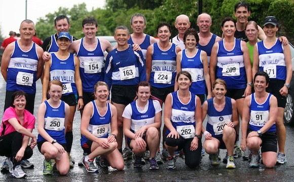 Members of Finn Valley AC who took part in the Lifford 5k Road Race on Friday evening - Pic GARY FOY