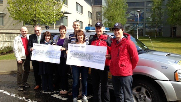 From left to right: Sean Grant, LYIT; Alastair McKinney and Julie Mundy from the Alzheimer Society (Donegal Branch); Sheila King, Alfie O’Doherty and Maeve Carr from LYIT; and Diarmuid Ó Donnabhain and Laurence Dempsey from the Donegal Mountain Rescue Team. Team members missing from the photo include Una Cronin, Martina Quinn, Austin Sammon and Tommy Doherty. 