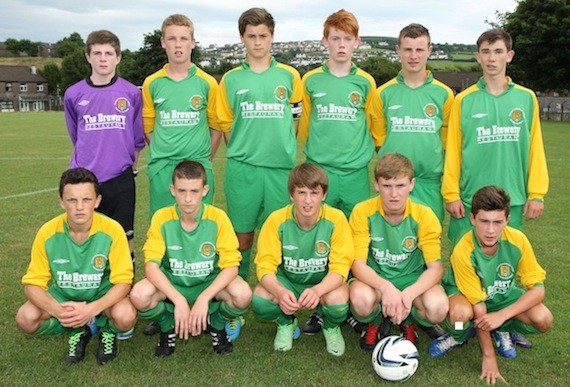 Donegal Schoolboys Under 14 team who drew with Glasgow Celtic in the group stages of the 2013 Foyle Cup in a match played on Wednesday at the Brandywell Showgrounds. Pic.: Gary Foy